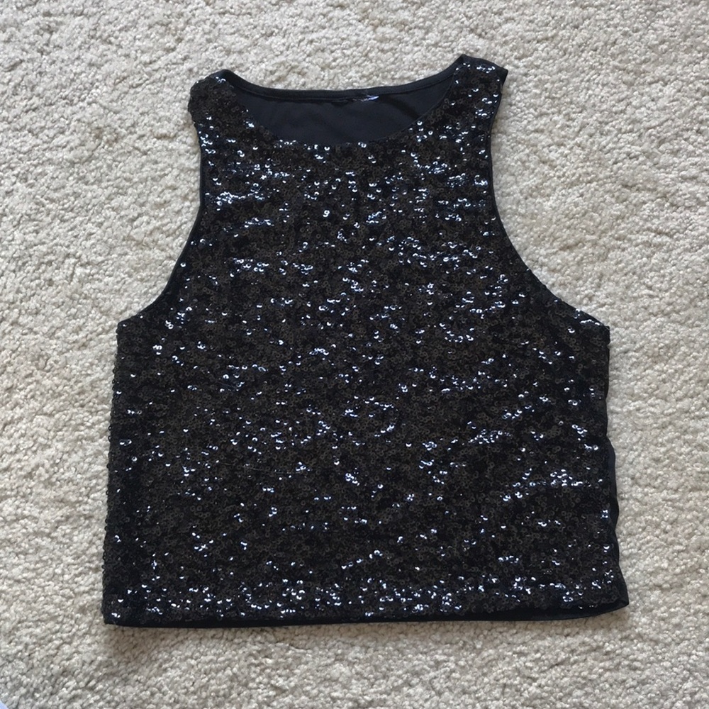 Sequin Black Top - Picture 3 of 4